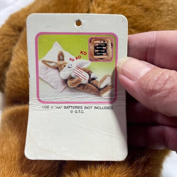 Vintage Plush Green Trading Sonic Snoring Rabbit Bunny Eyes Open Close Works - Picture 8 of 14